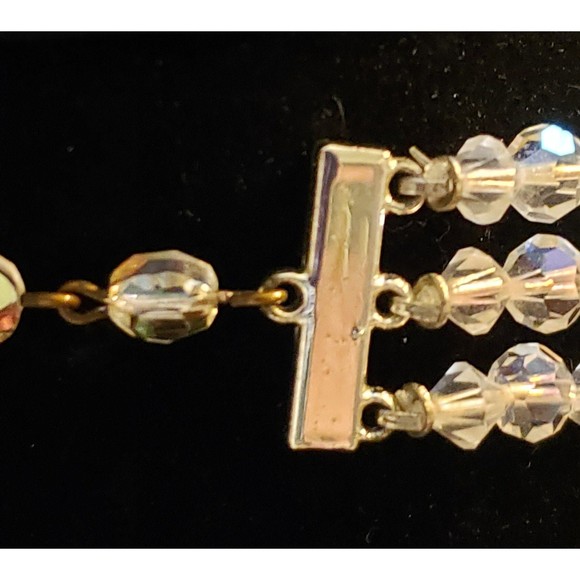 Vintage Vendome Triple Strand Aurora Borealis Crystal Beads In Original Box - Picture 8 of 10